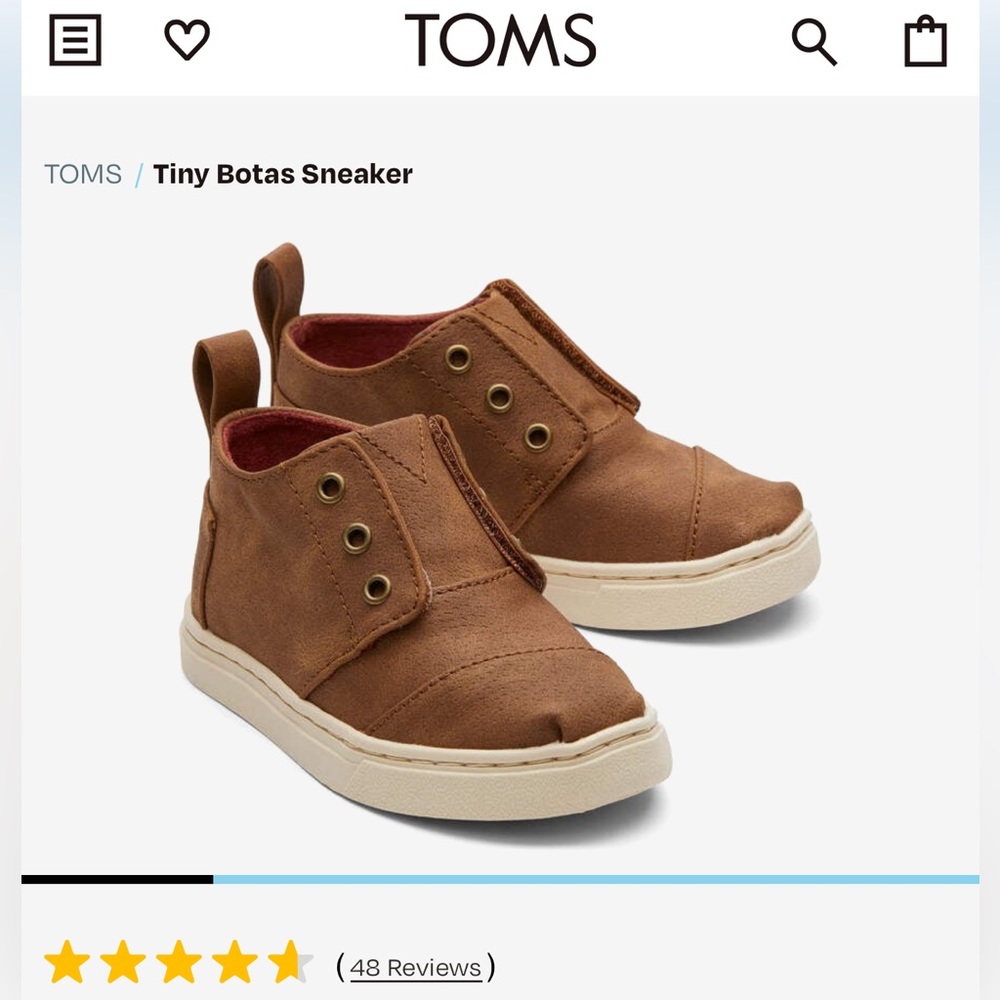 Tiny botas sneakers from TOMS size T 7